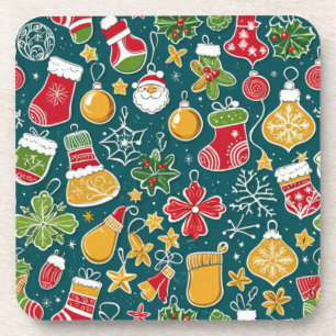 A very Christmas pattern design Coaster