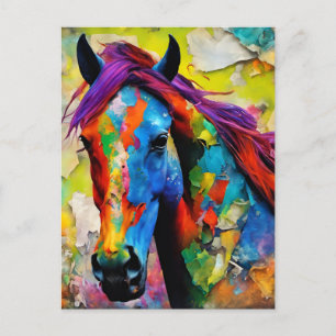 A Very Colourful Horse Postcard