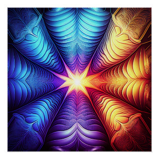 A Very Colourful Lyapunov Fractal Poster