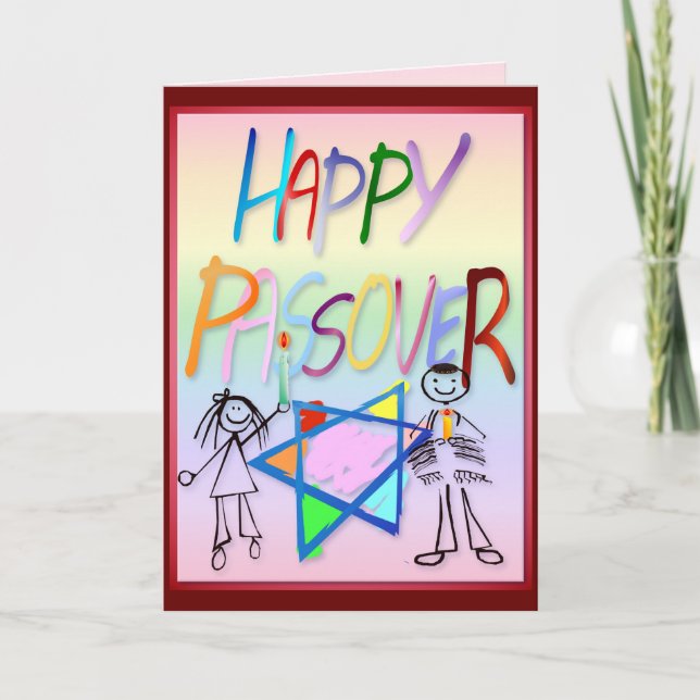 A Very Colourful Passover Card (Front)