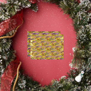 a very colourful pattern with a lot of different c foil holiday postcard