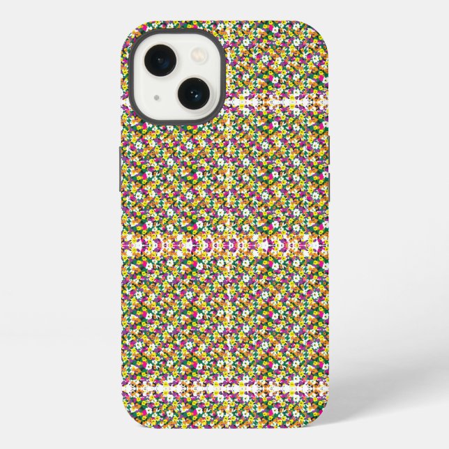 a very colourful pattern with a lot of different c iPhone case (Back)