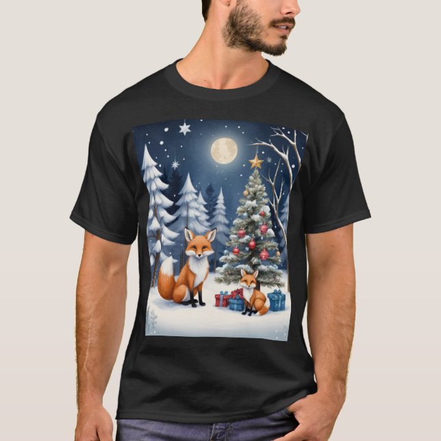 A Very Foxy Christmas T-Shirt (Front)