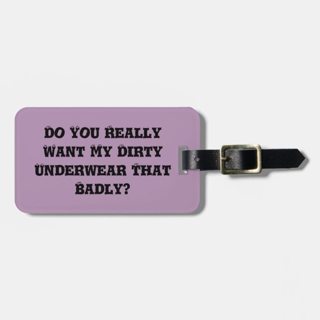A very funny luggage tag (Front Horizontal)
