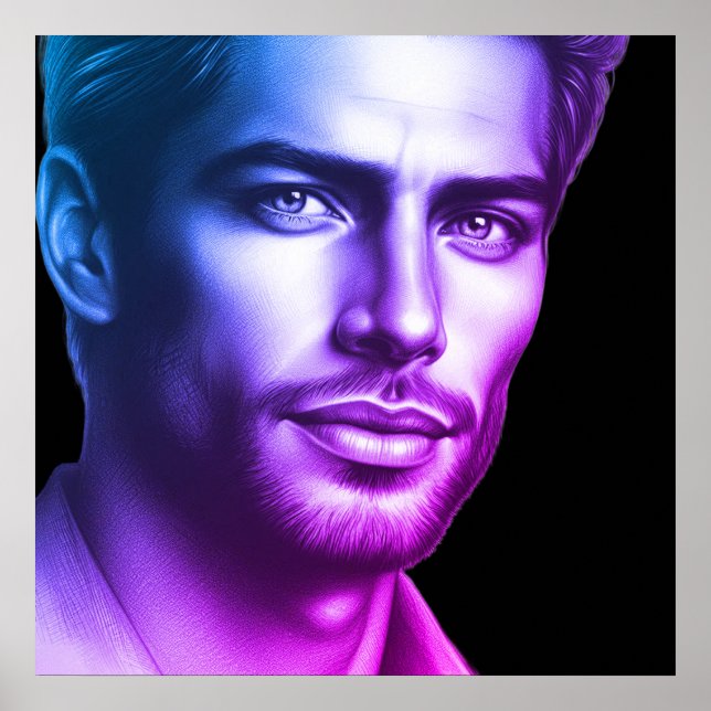 A Very Handsome Young Man on a 24x24 Wall Poster (Front)