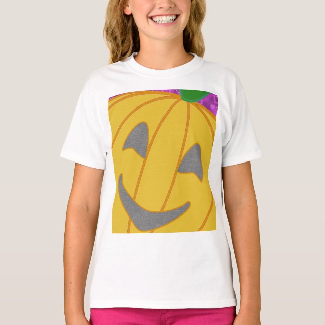 A Very Happy Modern Pumpkin T-Shirt (Front)