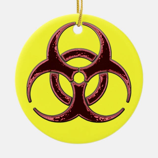 A Very Merry Biohazard Christmas Ceramic Tree Decoration (Front)