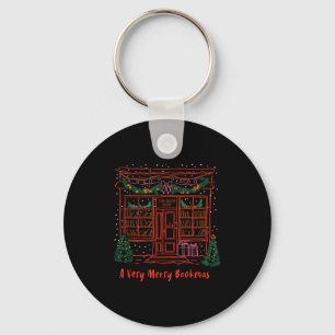 A Very Merry Bookmas Cozy Christmas Bookstore Holi Key Ring
