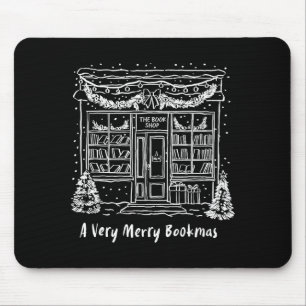 A Very Merry Bookmas Cozy Christmas Bookstore Holi Mouse Pad