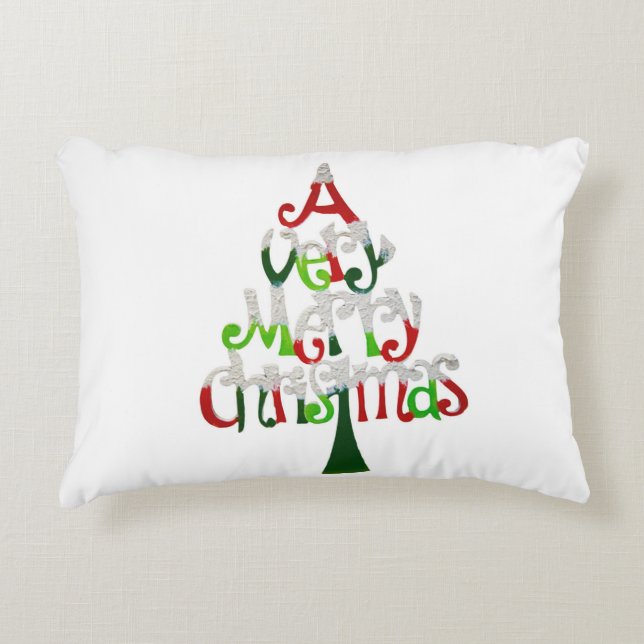 A Very Merry Christmas Decorative Cushion (Front)