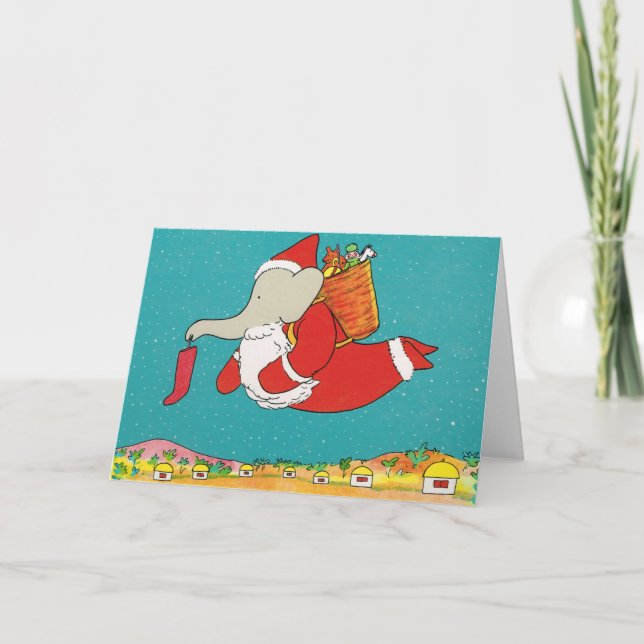 A Very Merry Christmas, Father Christmas, Babar Holiday Card (Front)