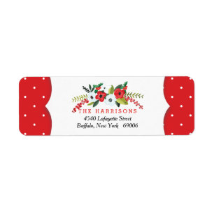 A Very Merry Christmas Floral Personalised