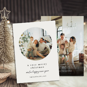 A Very Merry Christmas Modern Photo  Holiday Card