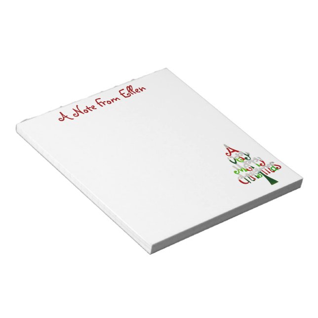A Very Merry Christmas Notepad (Angled)