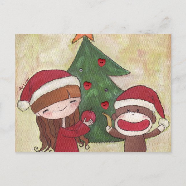 A Very Merry Christmas Postcard (Front)