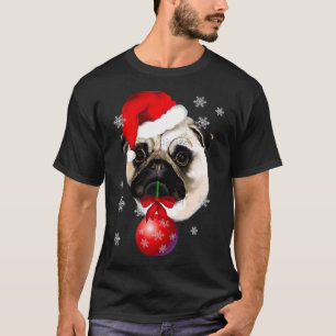 A Very Merry Christmas Pug Fitted 739 T-Shirt