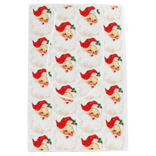 A very merry Christmas ,retro santa Medium Gift Bag