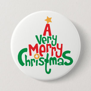 A Very Merry Christmas Round Button