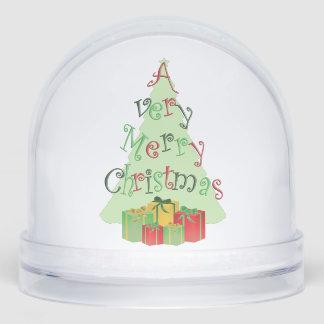 A Very Merry Christmas Tree and Gifts Snowglobe