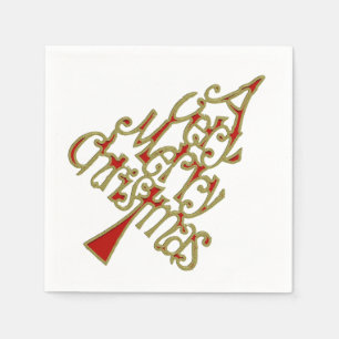 A Very Merry Christmas Tree Napkin
