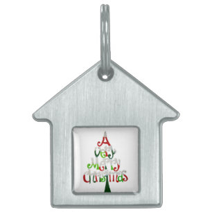 A Very Merry Christmas Tree Pet ID Tag