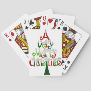 A Very Merry Christmas Tree Playing Cards