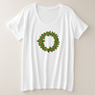 A Very Merry Christmas Wreath Plus Size T-Shirt