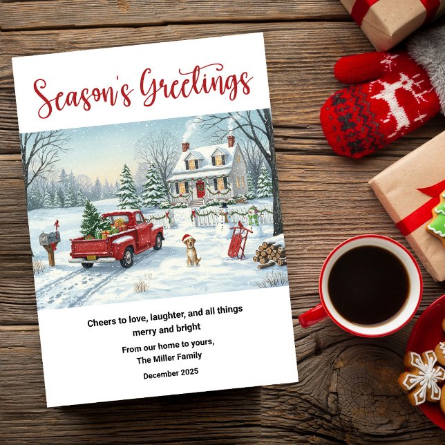 A Very Merry Little Christmas Flat Card Retro (Creator Uploaded)