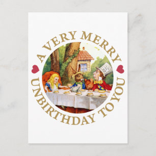 A Very Merry Unbirthday to You! Holiday Postcard