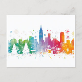 A Very New York Holiday - Design 1 Postcard