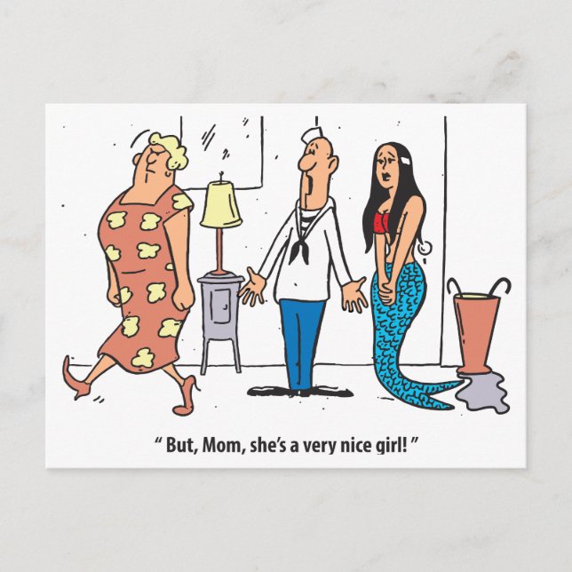 A Very Nice Girl, Hilarious, Vintage  Postcard (Front)