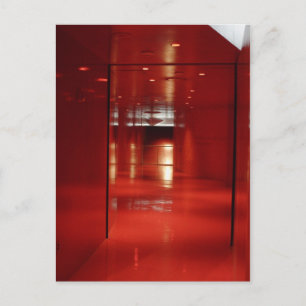 A Very Red Hallway Postcard