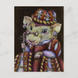 A very respectable rat postcard