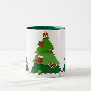 A VERY SPECIAL "CHRISTMAS TREE MUG" Two-Tone COFFEE MUG