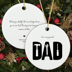 A Very Special Dad Personalized Message Christmas Ceramic Tree Decoration