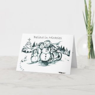 A Very Special Needs Resource Snowman Family Card