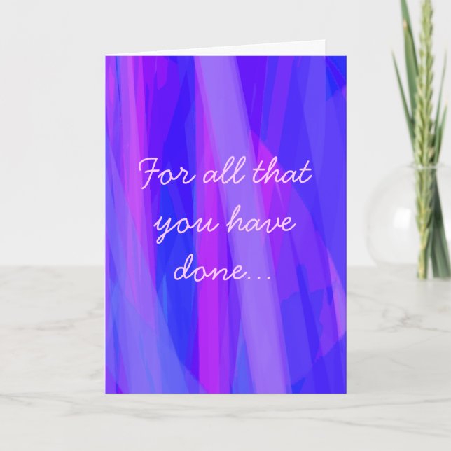 A very special Thank You Card (Front)