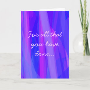 A very special Thank You Card