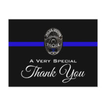 A VERY SPECIAL THANK YOU SUPPORT POLICE POSTCARD