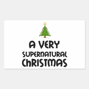 A VERY SUPERNATURAL CHRISTMAS RECTANGULAR STICKER