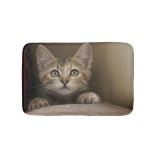 A Very Sweet Tabby Kitten Bath Mat