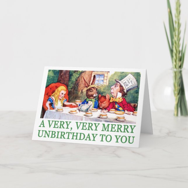 A VERY, VERY MERRY UNBIRTHDAY TO YOU! HOLIDAY CARD (Front)