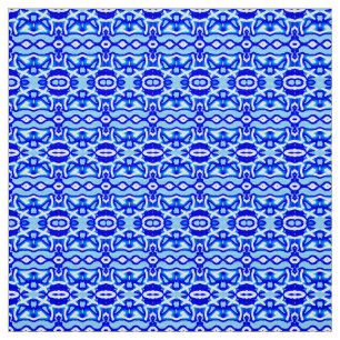 A vibrant blue colour classic fabric pattern desig