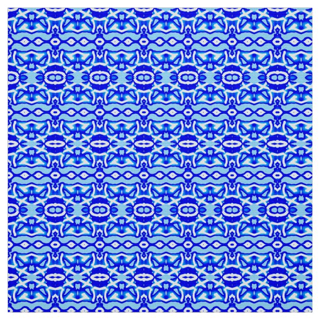 A vibrant blue colour classic fabric pattern desig (Swatch)