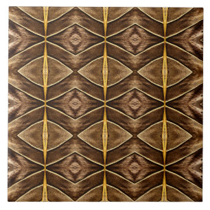 A vibrant brown colour classic pattern ceramic til tile