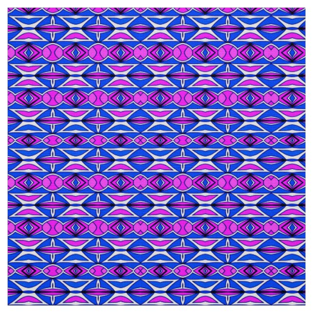 A vibrant colourful fabric print pattern design  (Swatch)