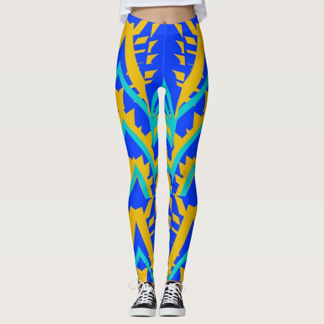 A vibrant colourful "Ratti_Creative_Arts" Leggings (Front)