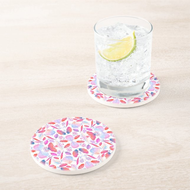 A vibrant decorative plate coaster (Side)