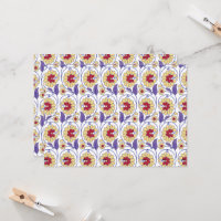 A vibrant design featuring yellow and orange creat