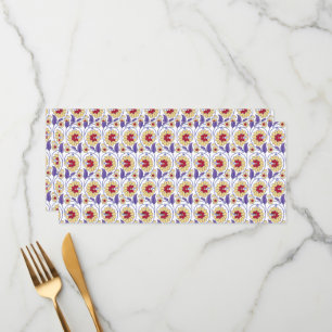 A vibrant design featuring yellow and orange creat menu